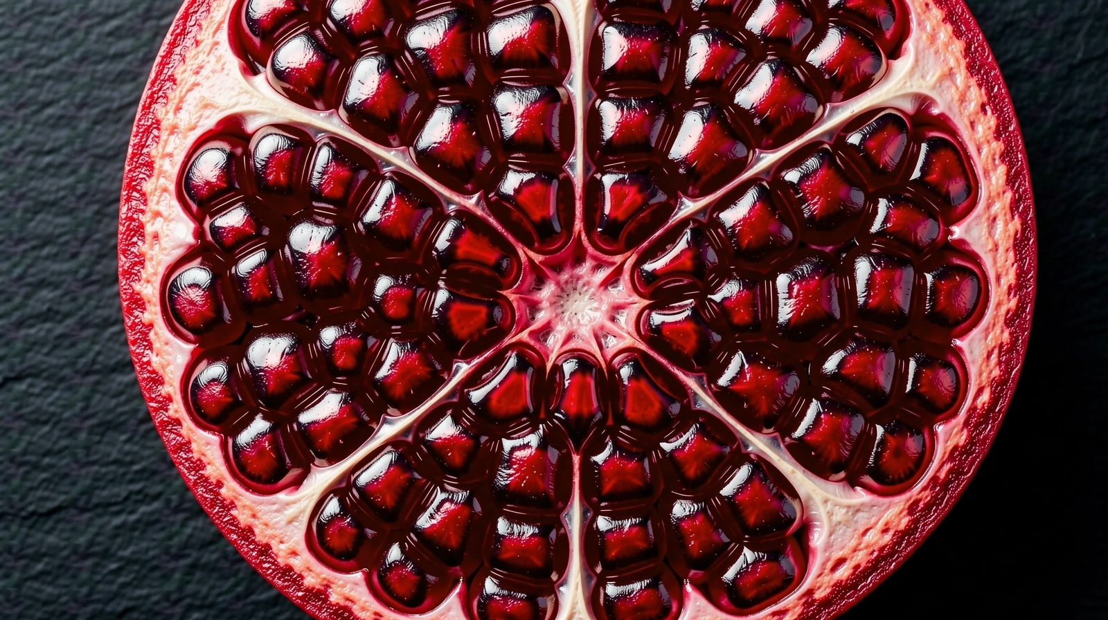 Saturated pomegranate texture